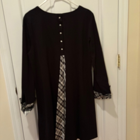 STUNNING SARA CAMPELL BLACK DRESS RHINESTONE BUTTONS CUTEST DETAIL SIZE XL - Picture 13 of 13